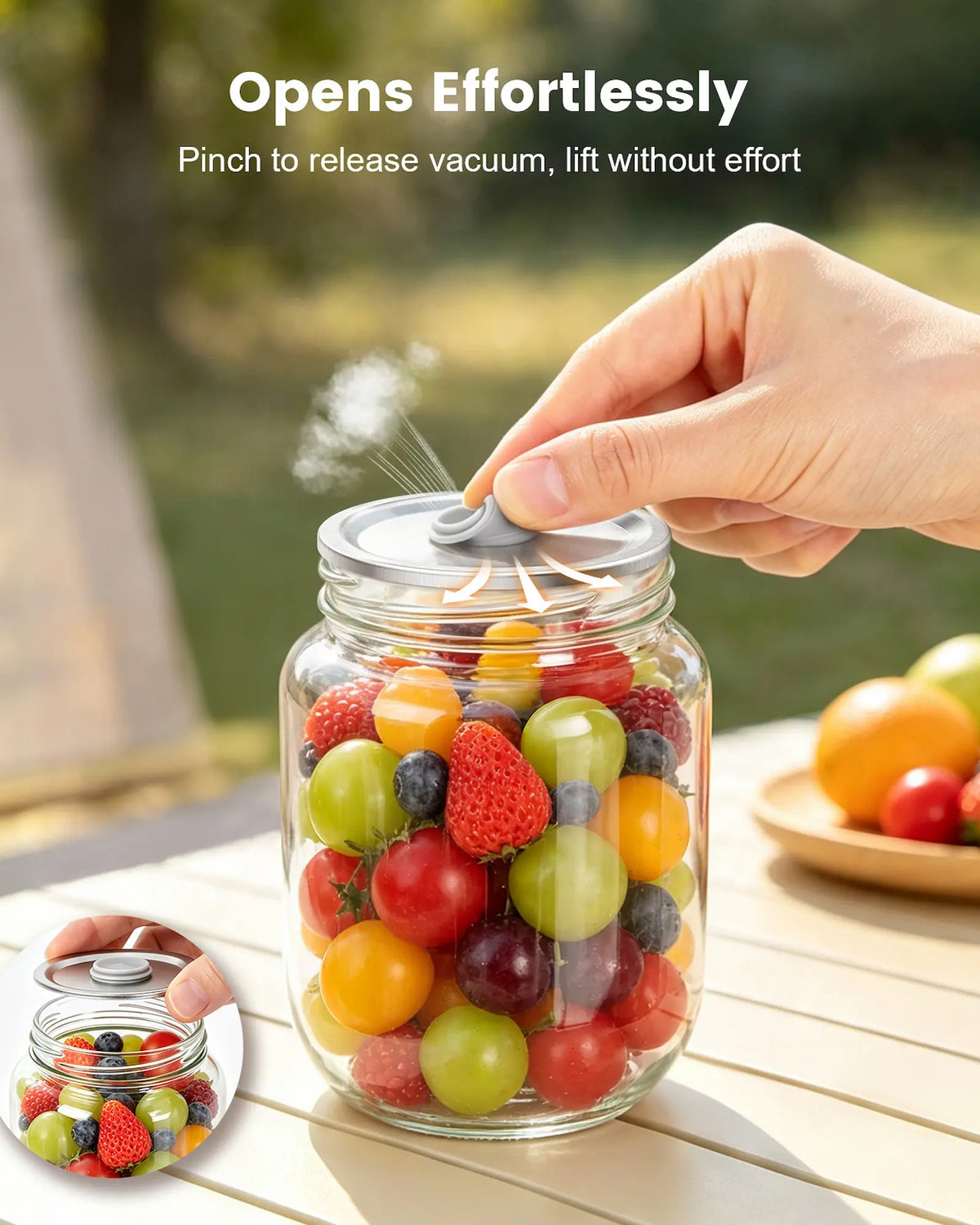 Electric Mason Jar Vacuum Sealer Kit with 10 Reusable Mason Jar Lids